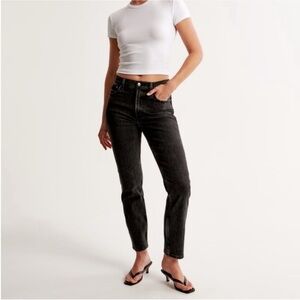 Abercrombie black mom jeans